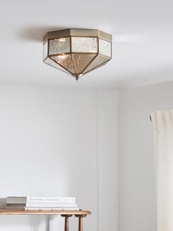 John Lewis Romy Flush Mount Ceiling Light, Glass - view 2, Glass