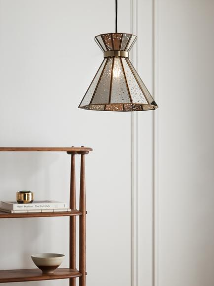 John Lewis Romy Pendant Ceiling Light, Glass - view 2, Glass