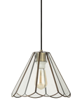 John Lewis Scalloped Pendant Ceiling Shade, Brass