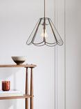 John Lewis Scalloped Pendant Ceiling Shade, Brass