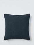 John Lewis Striped Piping Cushion, Blue