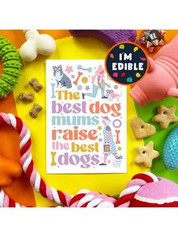 Scoff Paper Dog Mum Edible Mother's Day Card - view 2, Multi