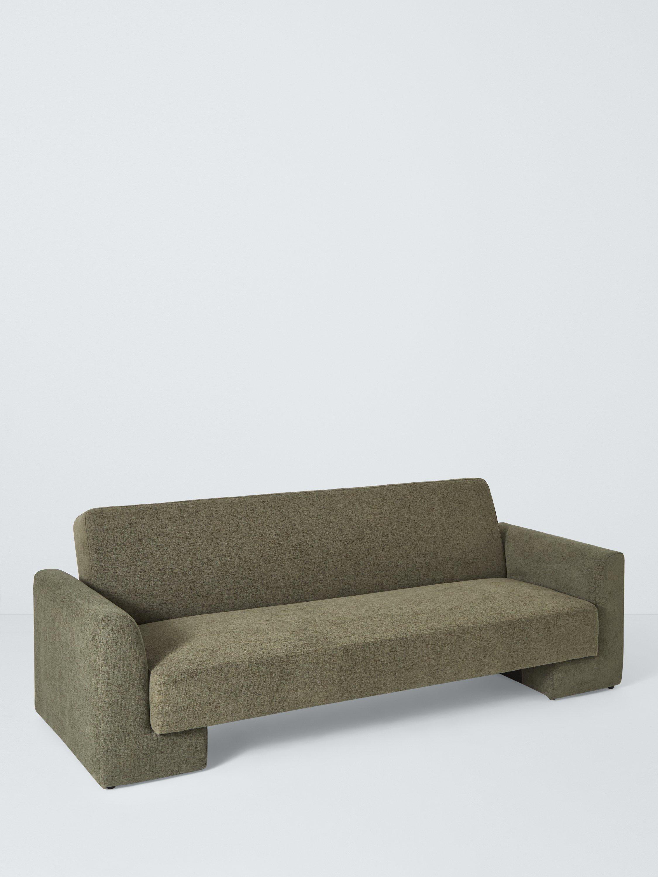 Hush Range, John Lewis Hush 3 Seater Sofa Bed, Green Chenille