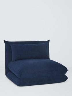 John Lewis ANYDAY Nod Chair Bed, Navy Cord, Navy Cord