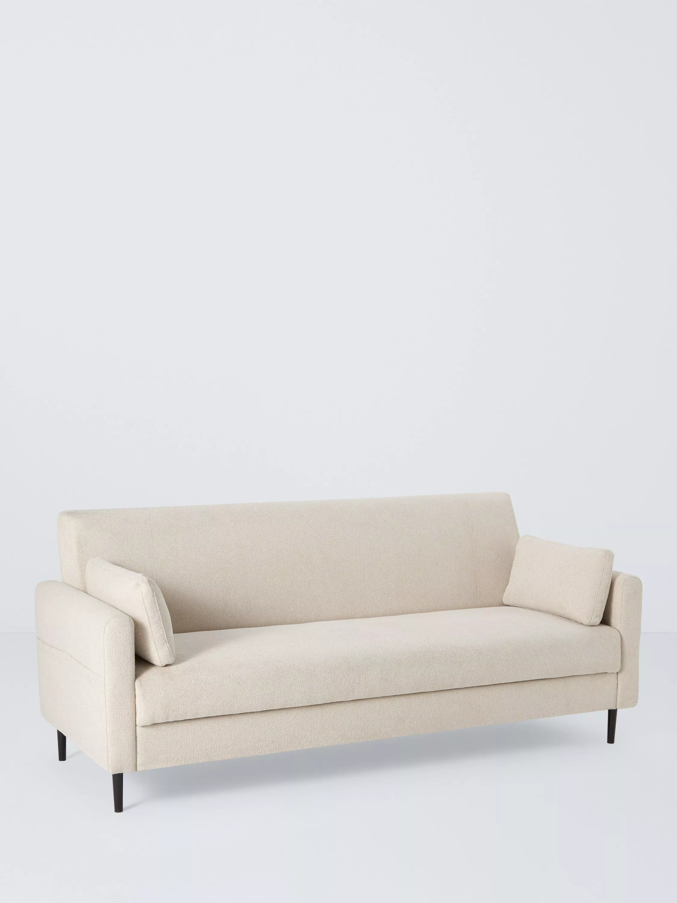 John Lewis ANYDAY Polly 3 Seater Sofa Bed, Dark Leg, Natural