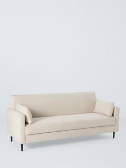 John Lewis ANYDAY Polly 3 Seater Sofa Bed, Dark Leg, Natural, Natural