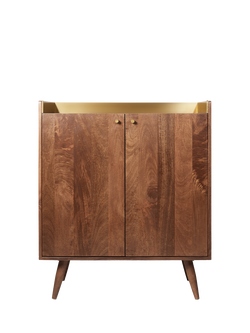 Swoon Fresco Cabinet, Brown/Brass, Brown Brass