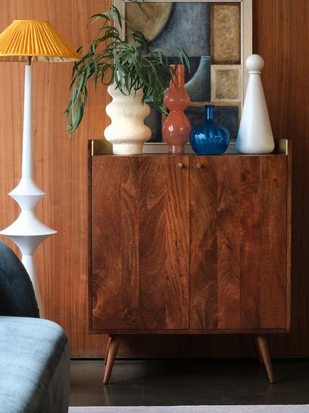 Swoon Fresco Cabinet, Brown/Brass - view 2, Brown Brass