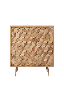 Swoon Terning Cabinet, Light Brown, Brown Light