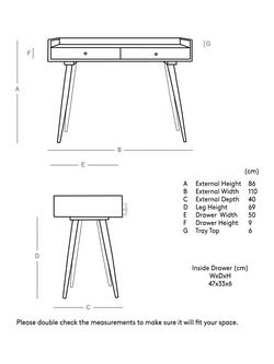 Swoon Fresco Desk, Natural - view 2, Natural