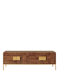 Swoon Banner Media Unit, Brown/Brass, Brown Brass