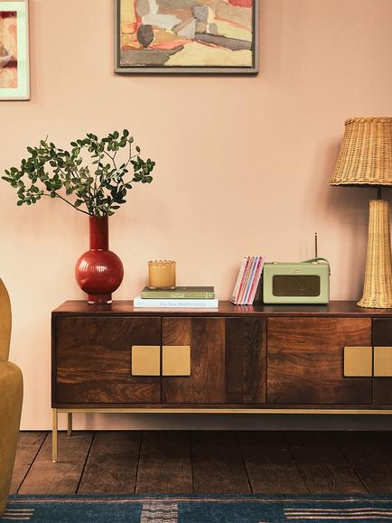 Swoon Banner Media Unit, Brown/Brass - view 2, Brown Brass