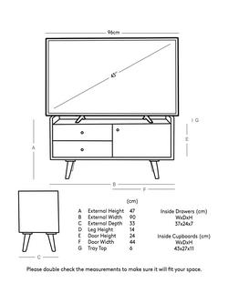 Swoon Fresco Media Unit, Light Brown - view 2, Light Brown