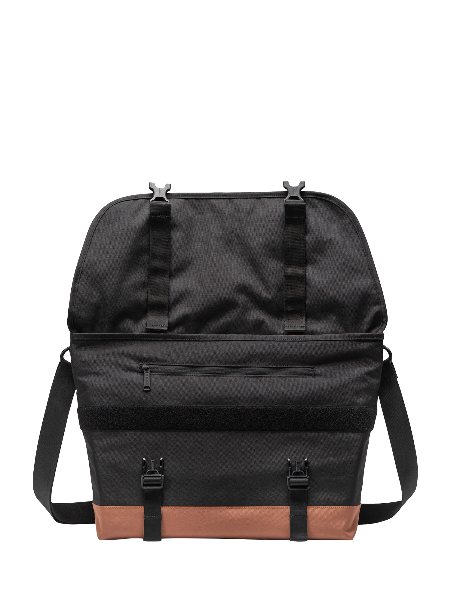 Product image 2 of 4, which shows Herschel Supply Co. Cove Messenger Bag, Black/Saddle Brown