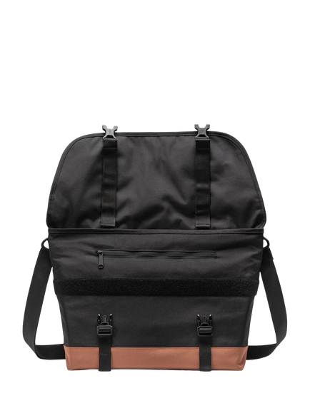 Herschel Supply Co. Cove Messenger Bag, Black/Saddle Brown - view 2, Black/Saddle Brown