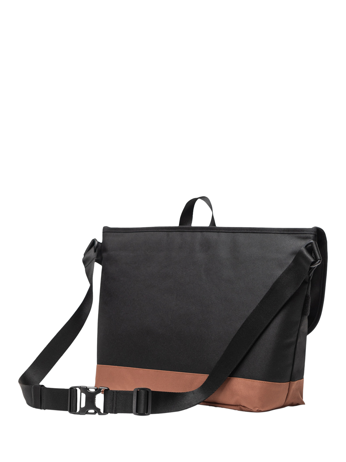 Product image 4 of 4, which shows Herschel Supply Co. Cove Messenger Bag, Black/Saddle Brown