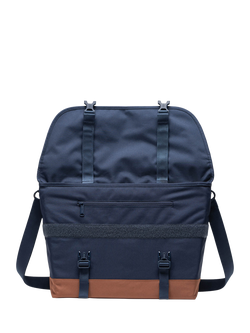 Herschel Supply Co. Cove Messenger Bag, Black/Saddle Brown - view 2, Navy/Saddle Brown