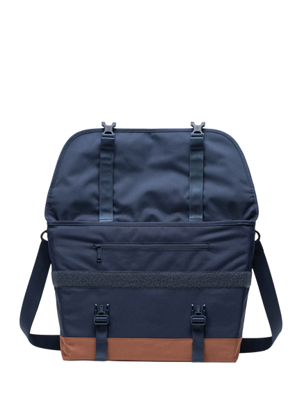 Herschel Supply Co. Cove Messenger Bag, Black/Saddle Brown - view 2, Navy/Saddle Brown