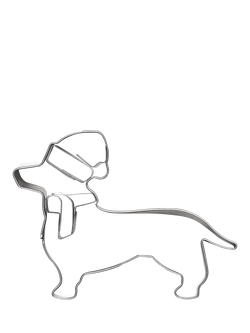 Tala Christmas Dog Cookie Cutter, Red/Silver