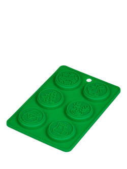 Tala Mini Christmas Coin Cake Silicone Mould, 6 Cup, Green