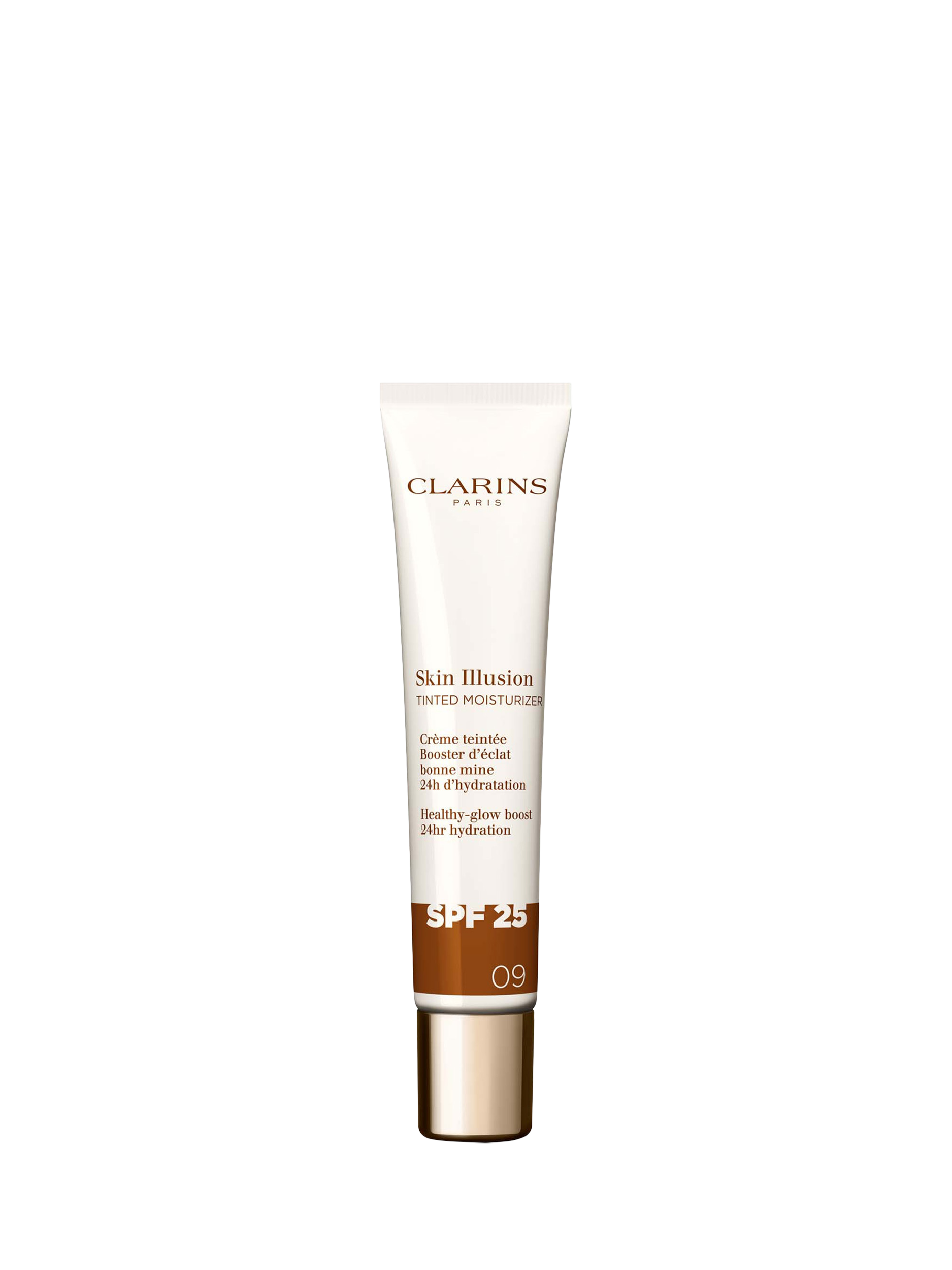 Product image 1 of 5, which shows Clarins Skin Illusion Tinted Moisturiser SPF 25, 09