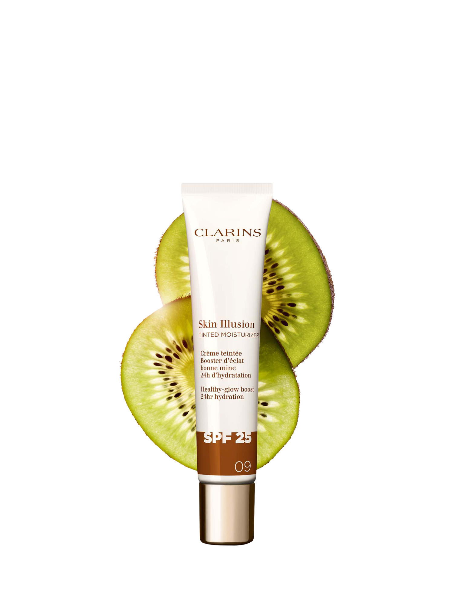 Product image 2 of 5, which shows Clarins Skin Illusion Tinted Moisturiser SPF 25, 09