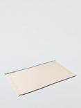 John Lewis Farmhouse Fringe Edge Cotton Placemat, Set of 2, Cocoa