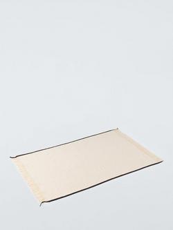 John Lewis Farmhouse Fringe Edge Cotton Placemat, Set of 2, Cocoa - view 2, 