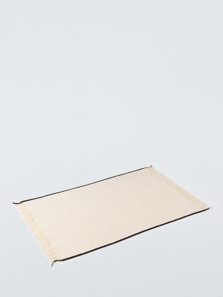 John Lewis Farmhouse Fringe Edge Cotton Placemat, Set of 2, Cocoa - view 2, 