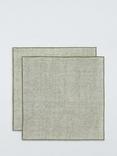 John Lewis Farmhouse Linen Napkin, Set of 2, Avocado