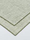 John Lewis Farmhouse Linen Napkin, Set of 2, Avocado