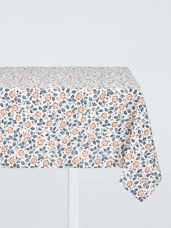 John Lewis Farmhouse Floral Print Cotton Tablecloth, 180 x 140cm, Multi, 