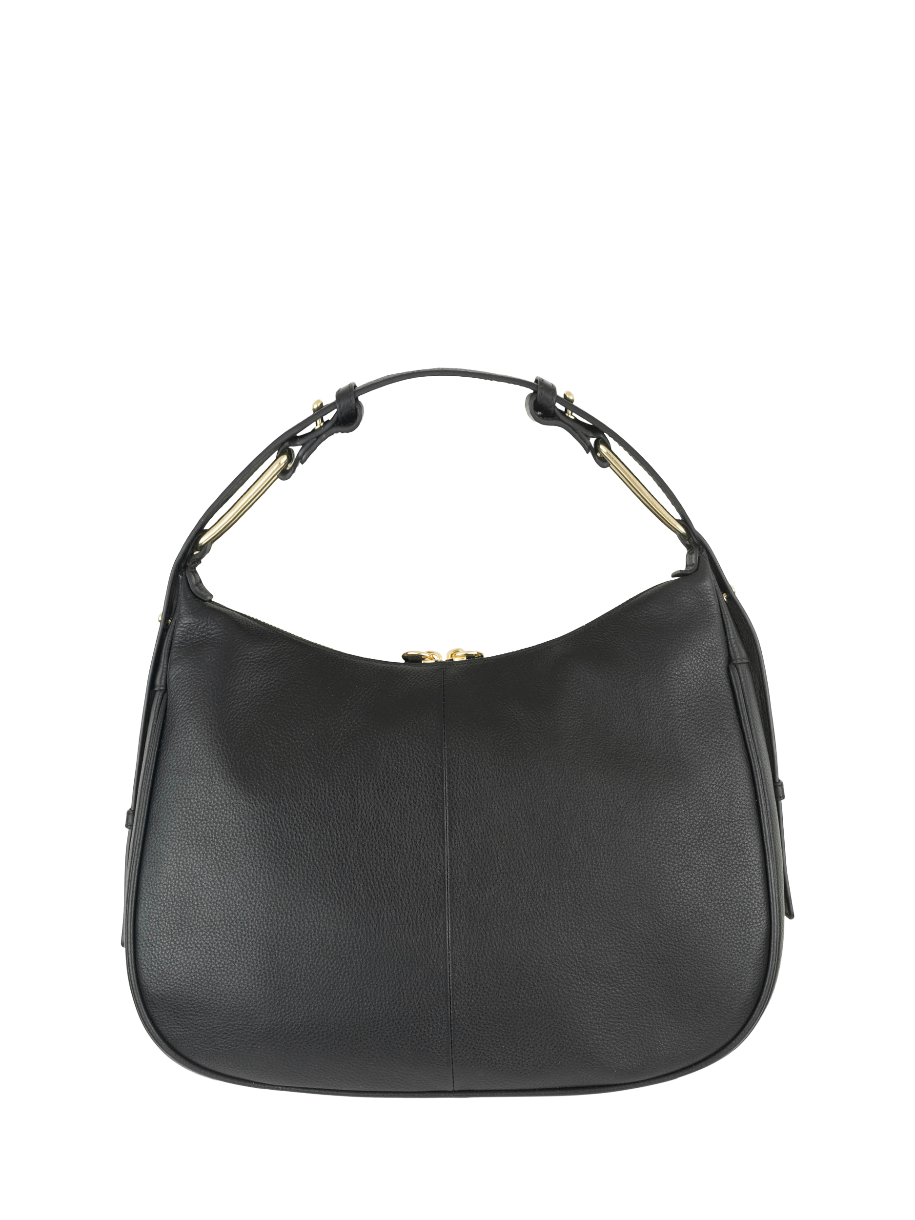 Product image 3 of 7, which shows Apatchy London Charlie Leather Shoulder Bag, Black