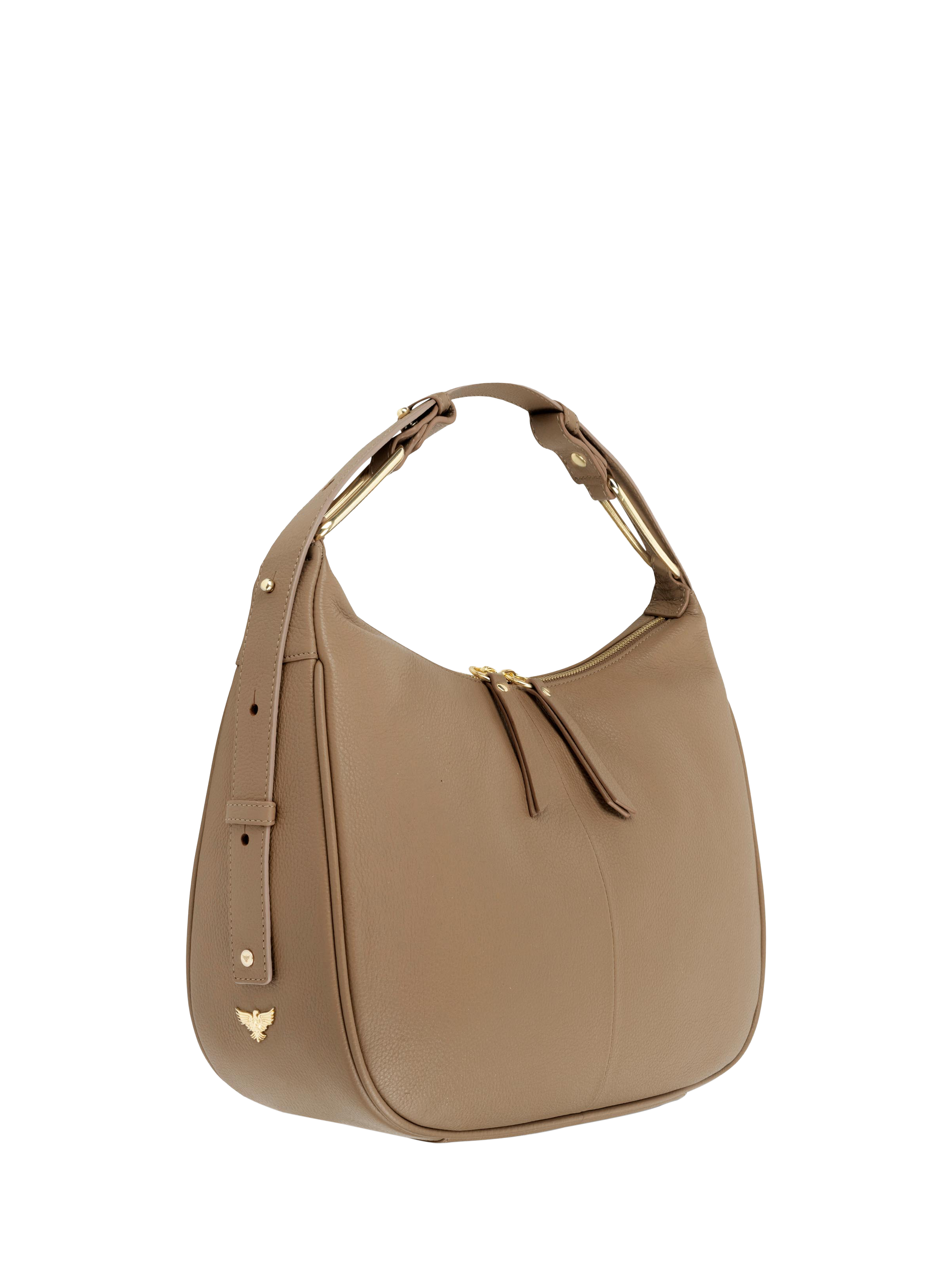 Product image 2 of 7, which shows Apatchy London Charlie Leather Shoulder Bag, Camel