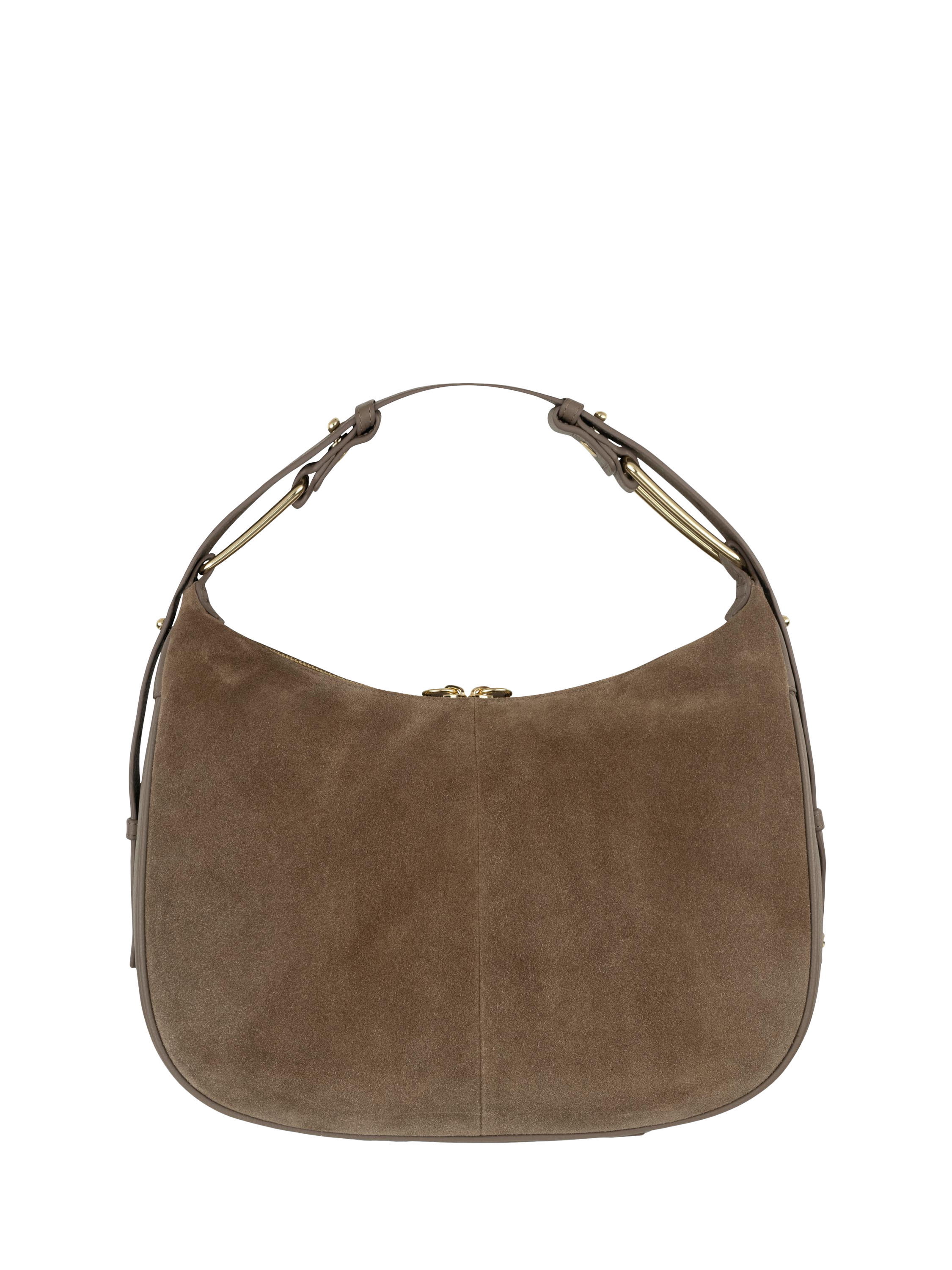 Product image 3 of 6, which shows Apatchy London Charlie Suede Shoulder Bag, Mushroom