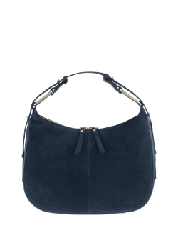 Apatchy London Charlie Suede Shoulder Bag, Navy