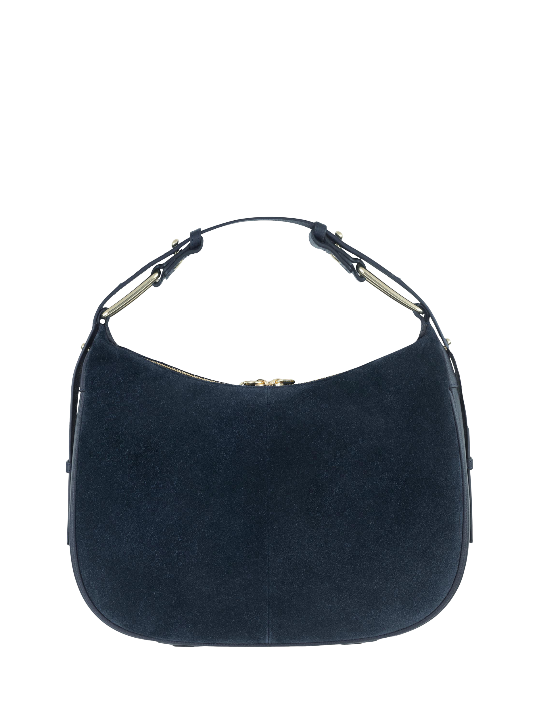 Product image 3 of 6, which shows Apatchy London Charlie Suede Shoulder Bag, Navy