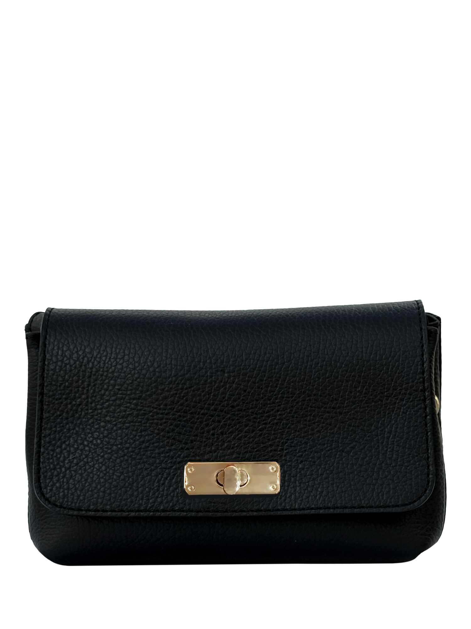Product image 1 of 7, which shows Apatchy London Leather The Maisie Crossbody Bag, Black