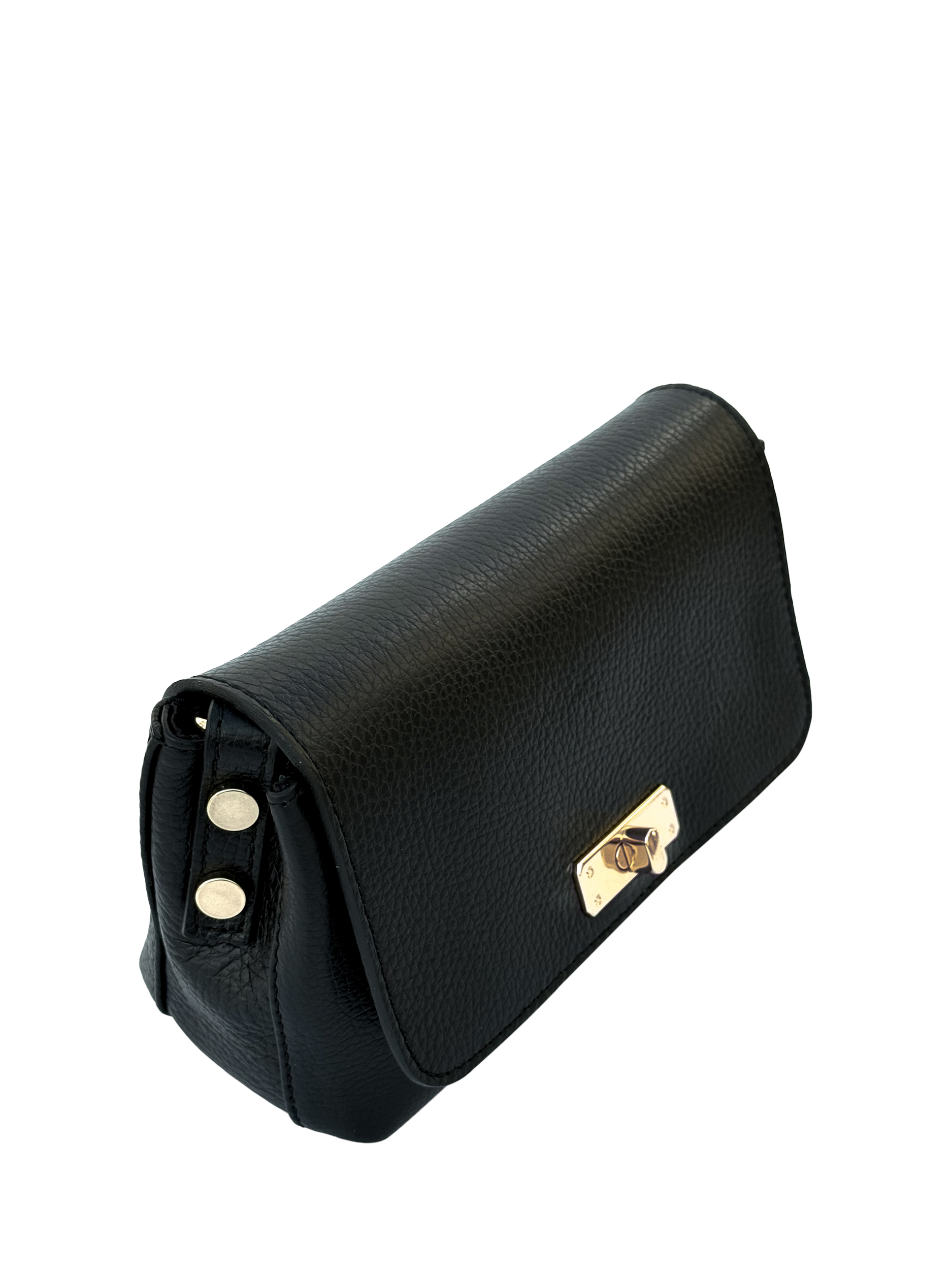 Product image 3 of 7, which shows Apatchy London Leather The Maisie Crossbody Bag, Black