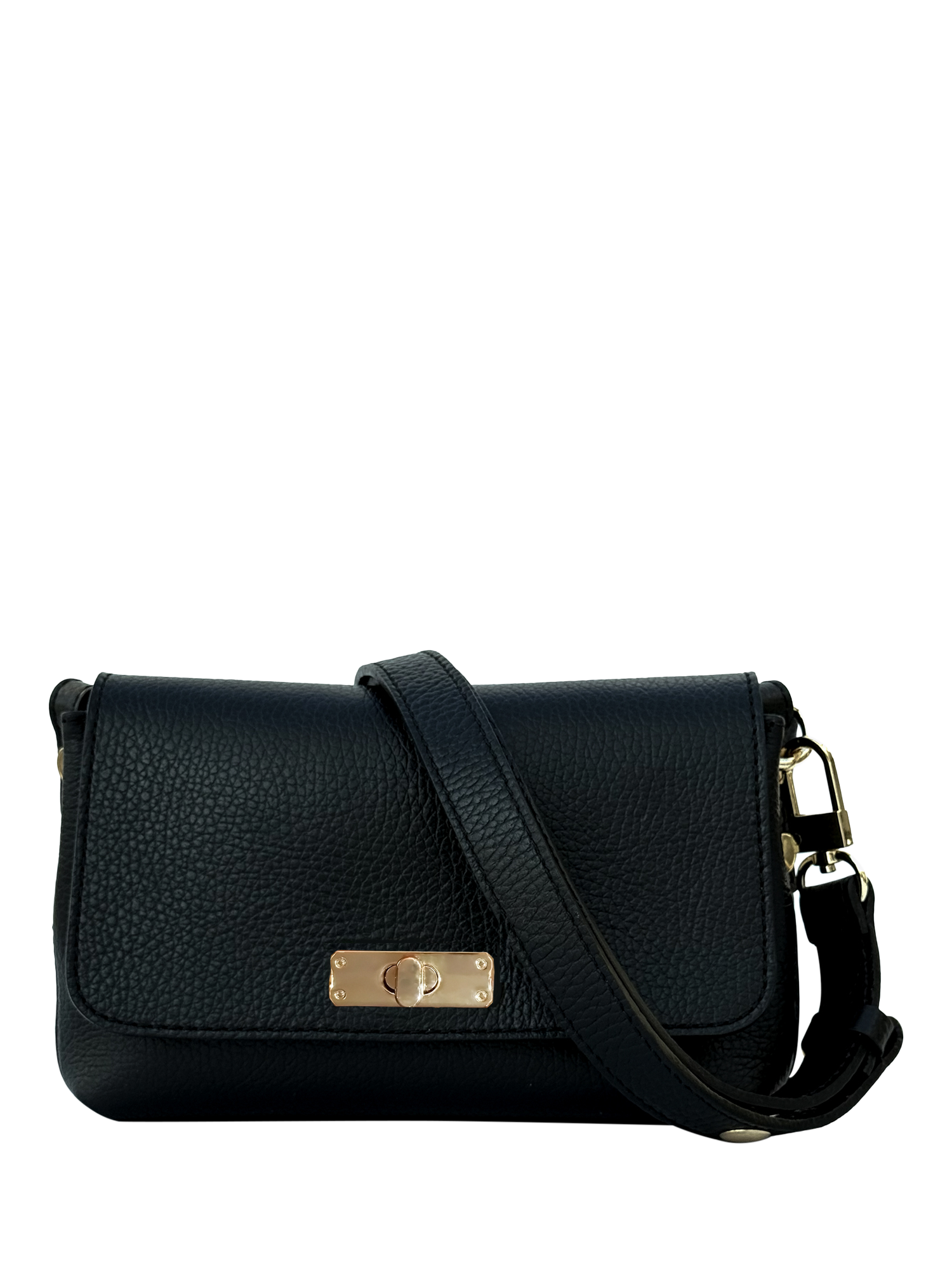 Product image 5 of 7, which shows Apatchy London Leather The Maisie Crossbody Bag, Black