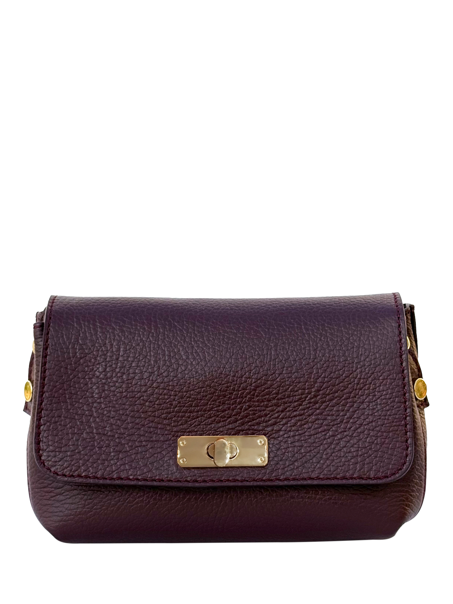 Product image 1 of 6, which shows Apatchy London Leather The Maisie Crossbody Bag, Port