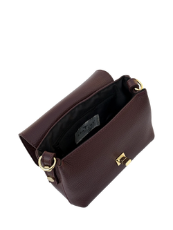 Apatchy London The Maisie Mini Leather Crossbody Bag - view 2, Port