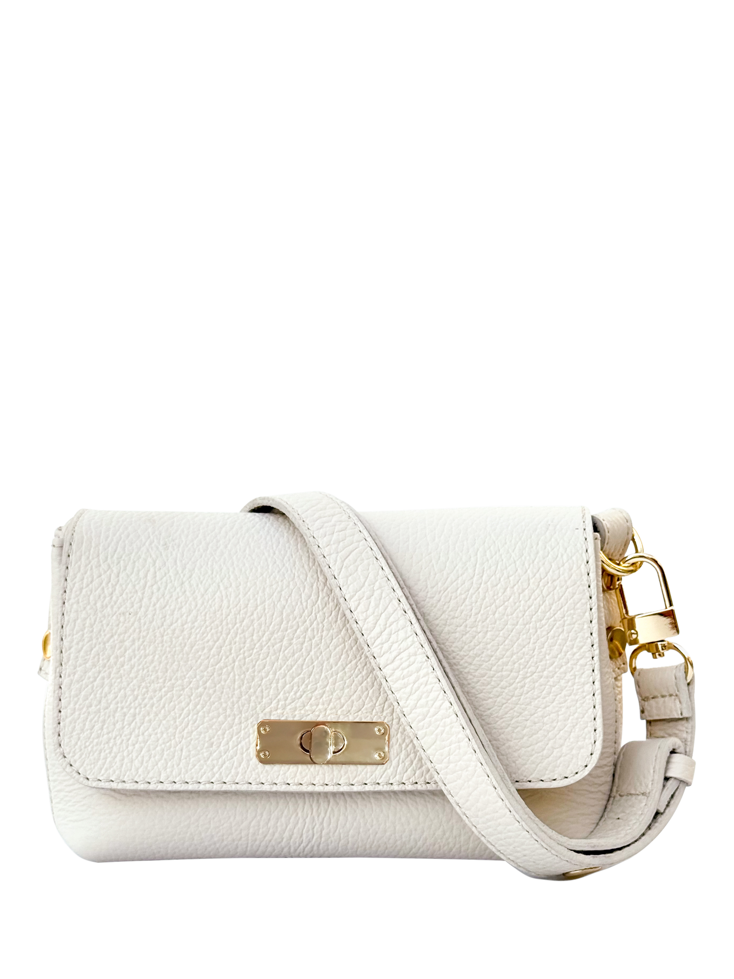 Product image 5 of 7, which shows Apatchy London Leather The Maisie Crossbody Bag, Stone