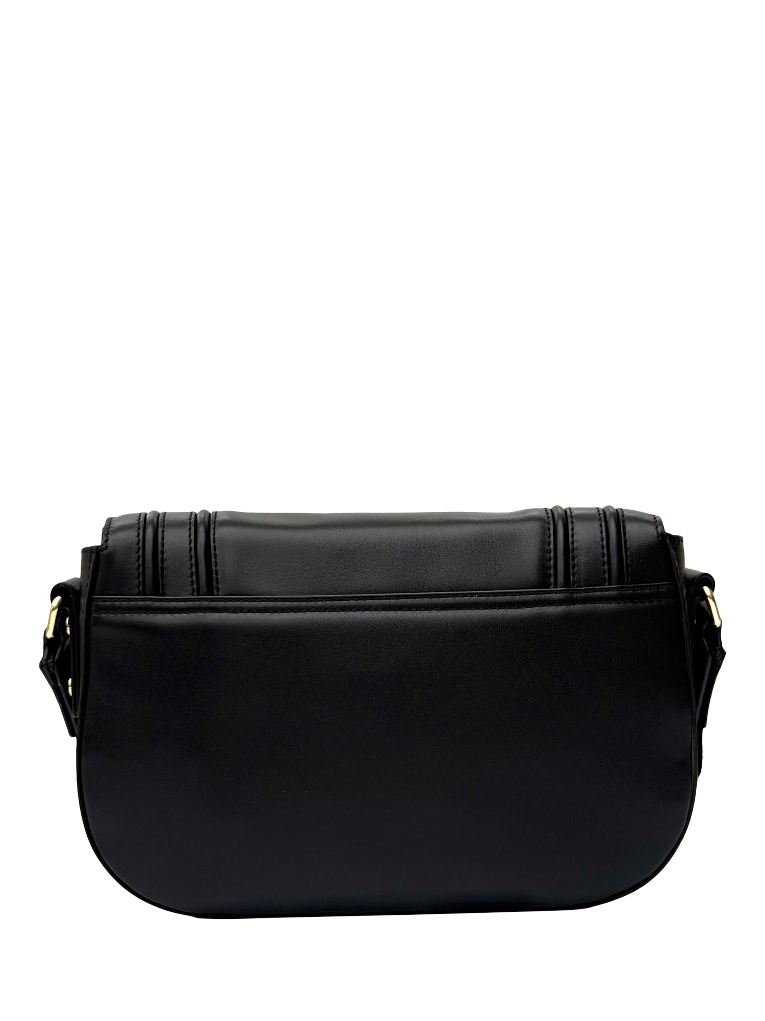 Product image 4 of 8, which shows Apatchy London The Mimi Midi Leather Cross Body Bag, Black