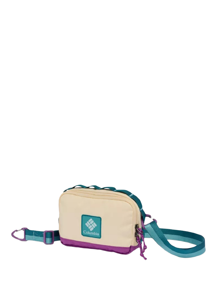 Product image 1 of 3, which shows Columbia Trail Traveler Crossbody Bag, Lemon Wash/Razzle