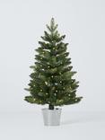 John Lewis Pre-lit Christmas Tree in Zinc Bucket, 3ft