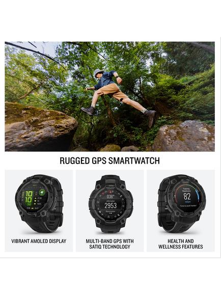 Garmin Instinct 3 Rugged GPS Smartwatch, 45mm, Black - view 2, Black