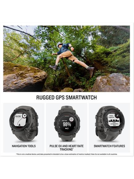 Garmin Instinct E Rugged GPS Smartwatch, 40mm, Black/Charcoal - view 2, Black/Charcoal