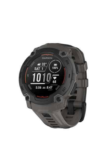 Garmin Instinct E Rugged GPS Smartwatch, 45mm, Black/Charcoal, Black/Charcoal