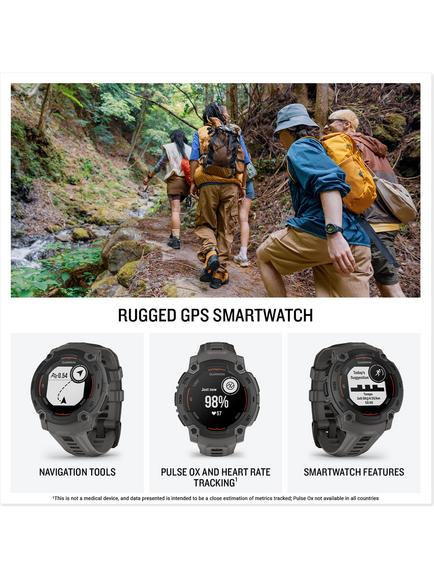 Garmin Instinct E Rugged GPS Smartwatch, 45mm, Black/Charcoal - view 2, Black/Charcoal